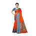 Temple Border Kota Doria Cotton Manipuri Saree with unstitched blouse piece