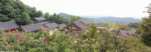 Vista del templo Buseoksa desde lo alto