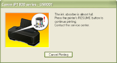 Masalah yang terjadi pada printer canon