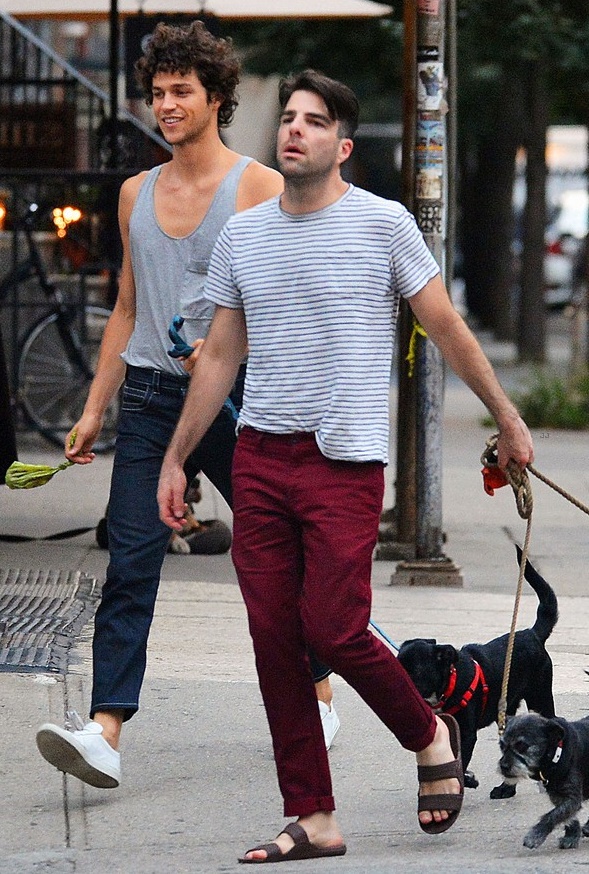 VJBrendan.com: Dudes With Dogs... Zachary Quinto & Miles McMillan
