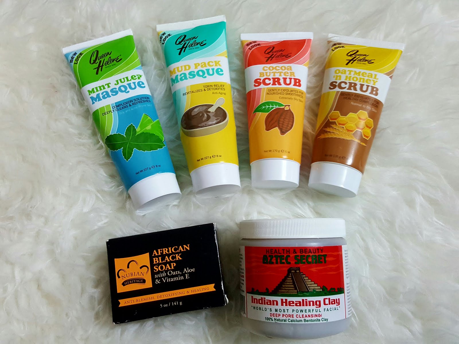 Queen Helene Mint Julep/Mud Pack Masque/Cocoa Butter Scrub/Oatmeal