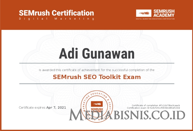 semrush certification seo