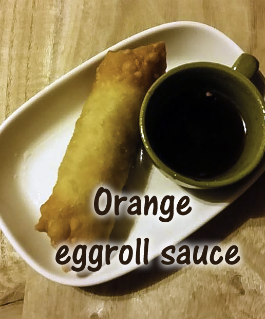 sausage egg rolls with orange soy sauce sesame oil dipping sauce