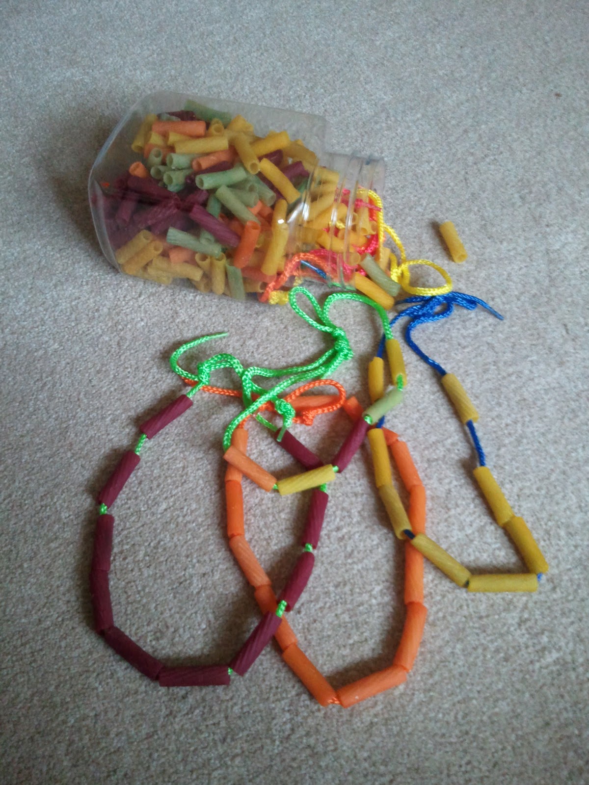 Nannies Created Pasta Necklaces