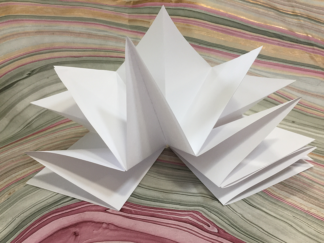 Simple Origami interlocking box using 6 x 6 patterned paper 