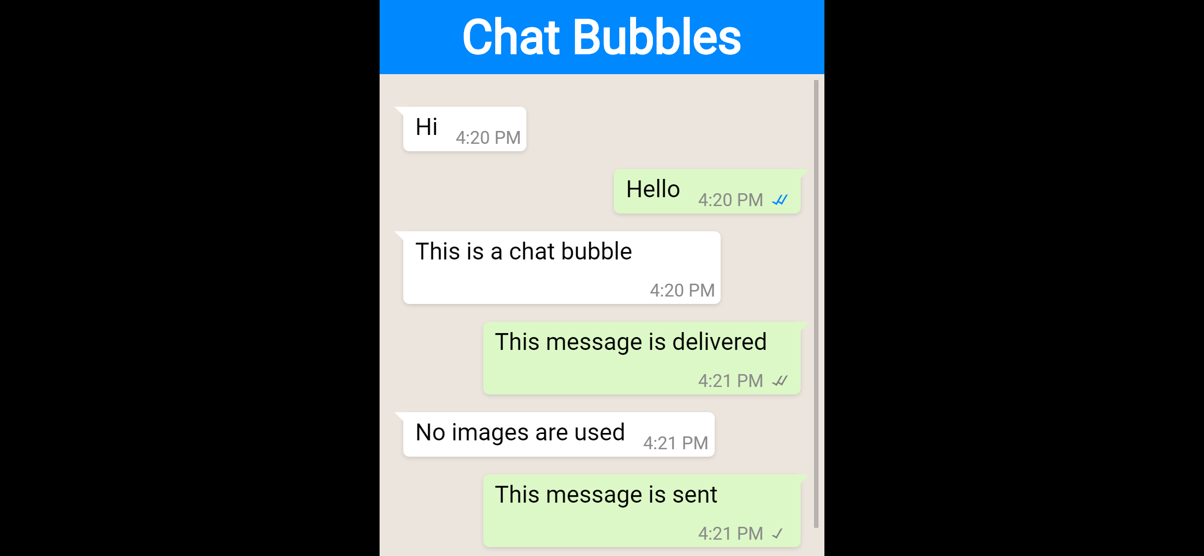 Chat bubble in HTML Using CSS3