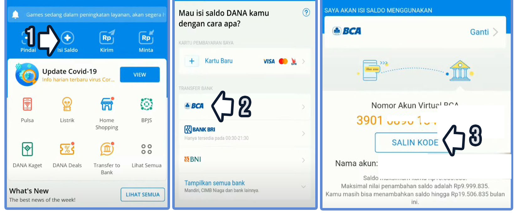 Cara Top Up Dana Lewat BCA (m Banking dan ATM) 2023 Keuangan dan