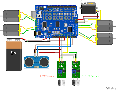 arduino line follower with obstacle avoidance