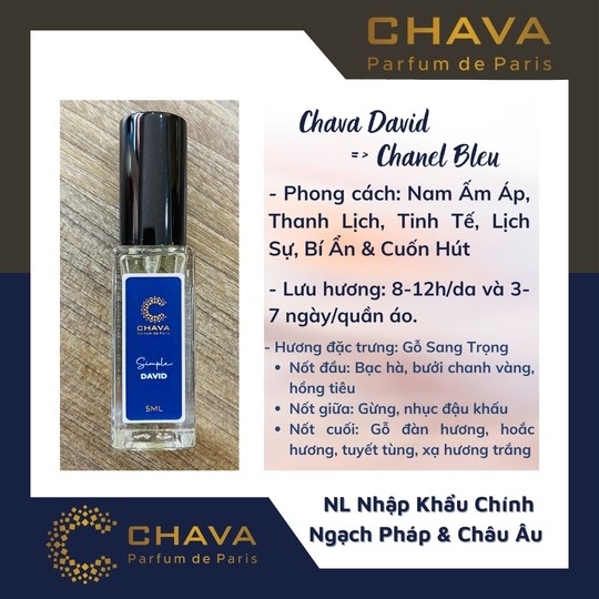 NƯỚC HOA DAVID 5ML – CHAVA