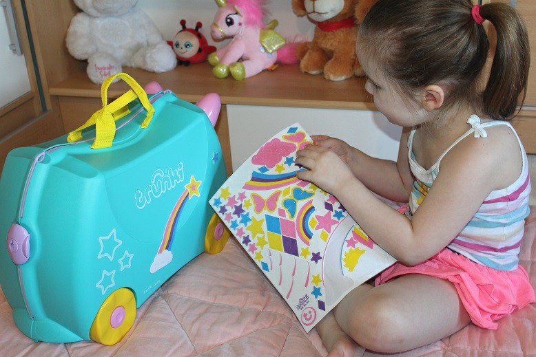 Valise Licorne Pour Fille TUC TUC - 28L Rose Avec Roues Silencieuses - Cabine Enfant 44x28x23cm