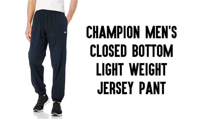 Champion Men's Closed Bottom Light Weight Jersey Pant