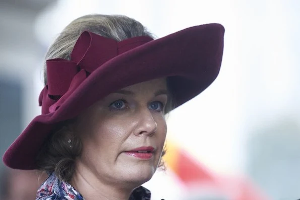 Queen Mathilde of Belgium with Polish President Andrzej Duda and Polish First Lady Agata Kornhauser-Duda 