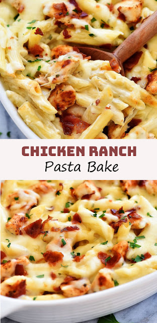 Chicken Ranch Pasta Bake