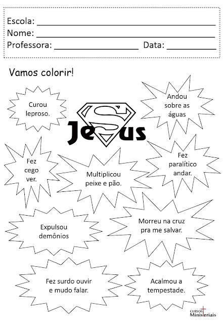 Atividade Jesus meu super herói
