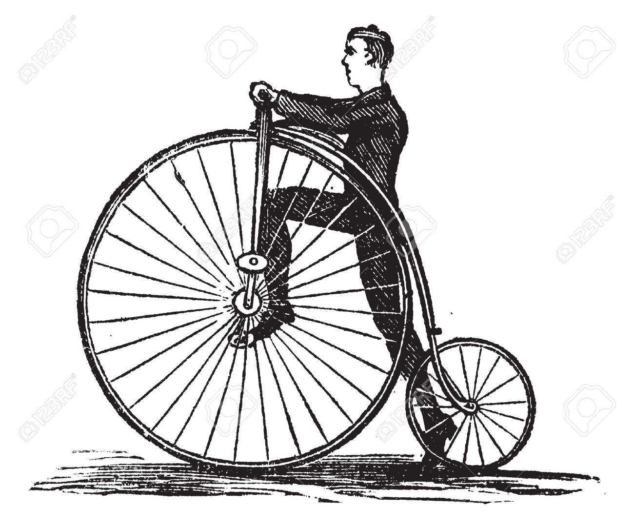 bicycle with one big wheel