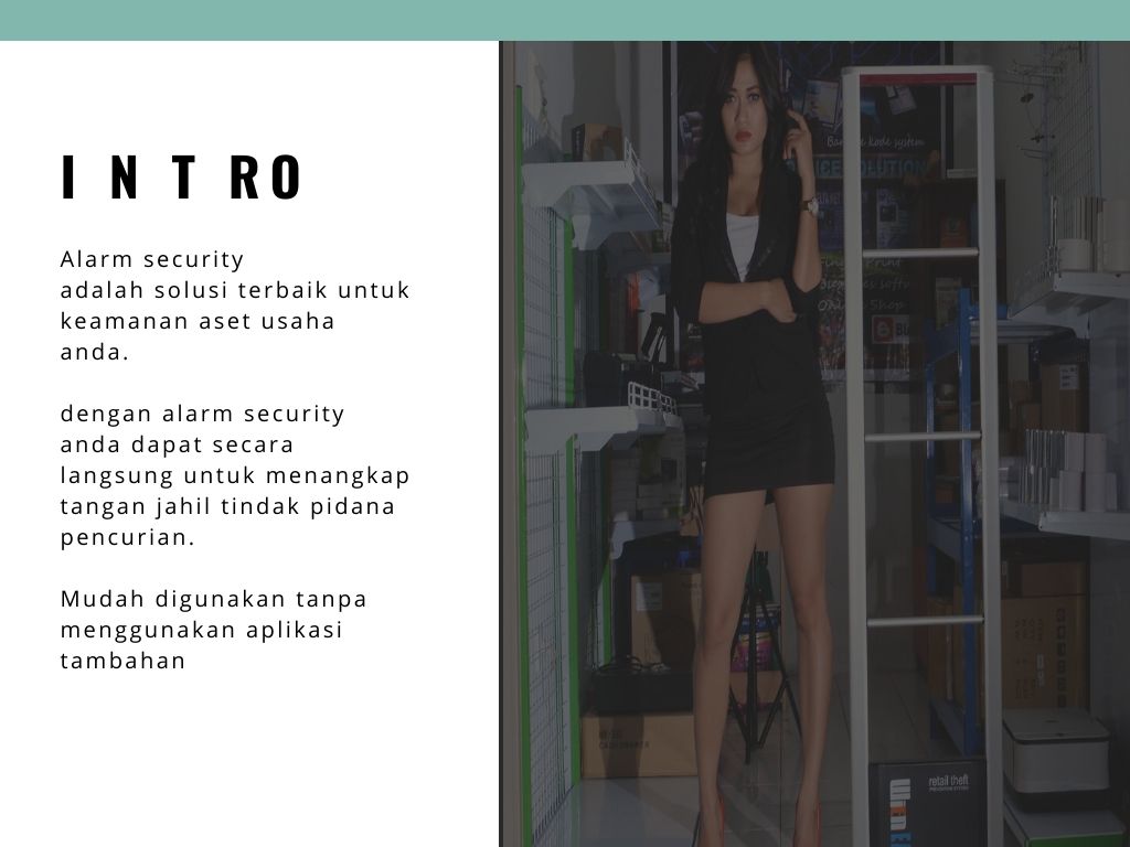 Alarm sensor security toko baju supermarket