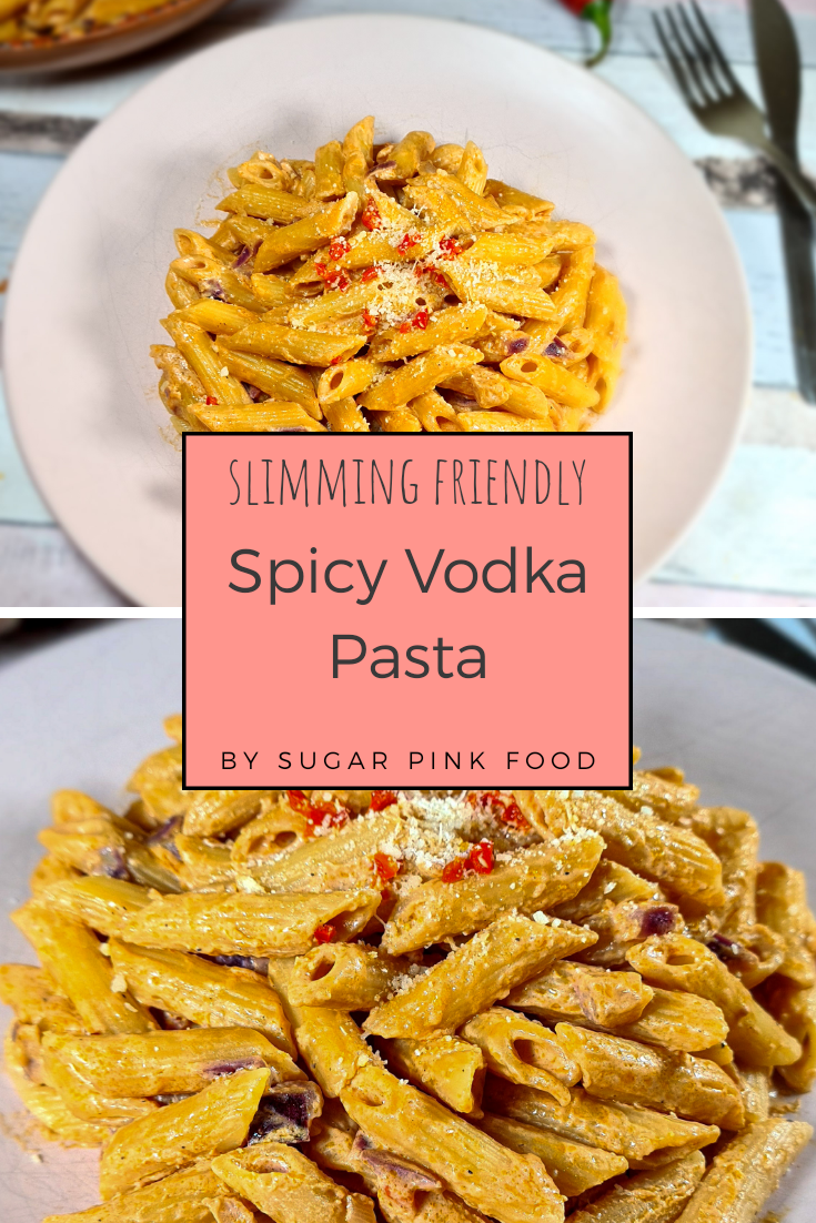Lower Calorie Spicy Vodka Pasta Slimming Friendly Sugar Pink Food