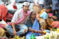 Varun Dhawan snapped shooting at Crawford Market