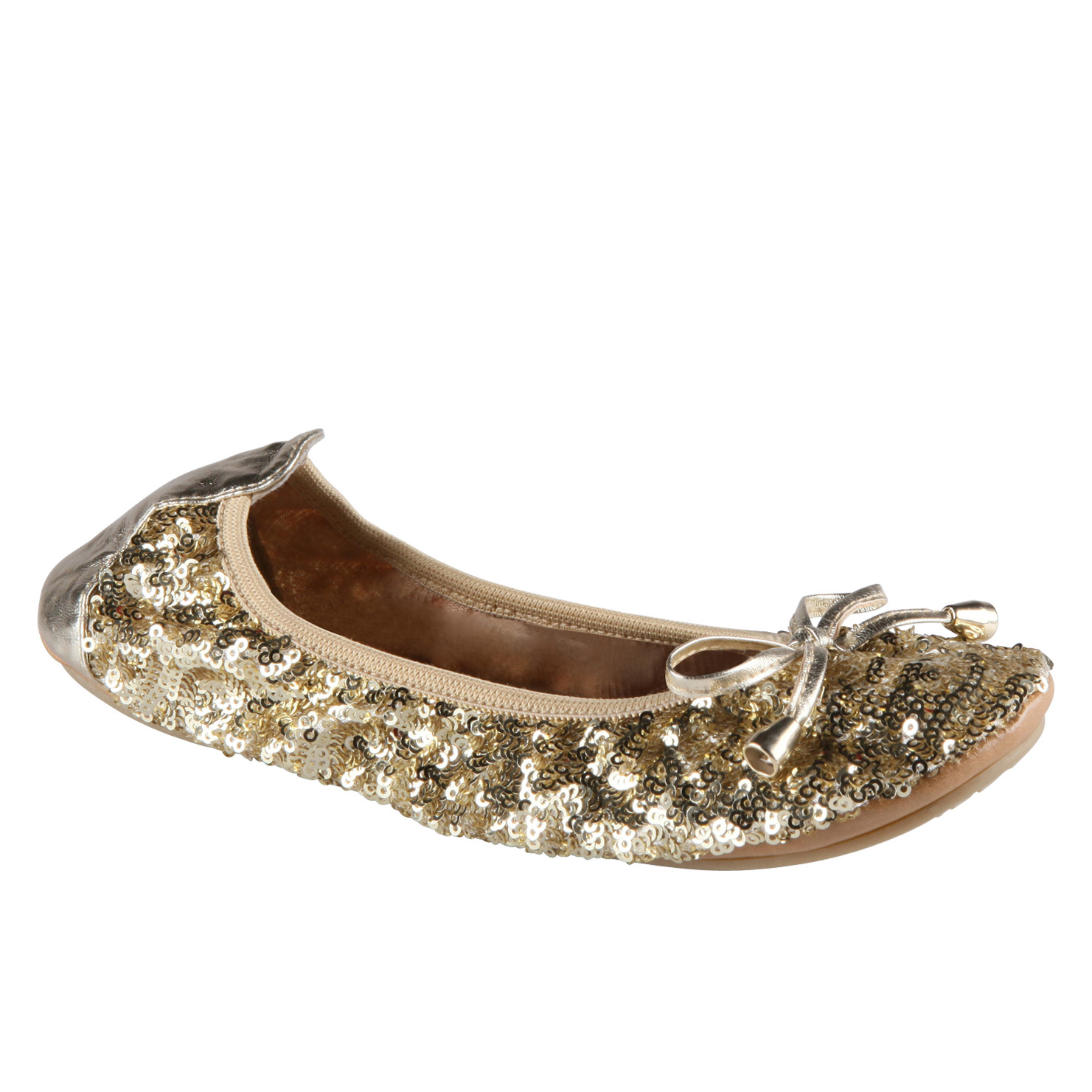Ryan's Pearl: Gold Sequin Flats