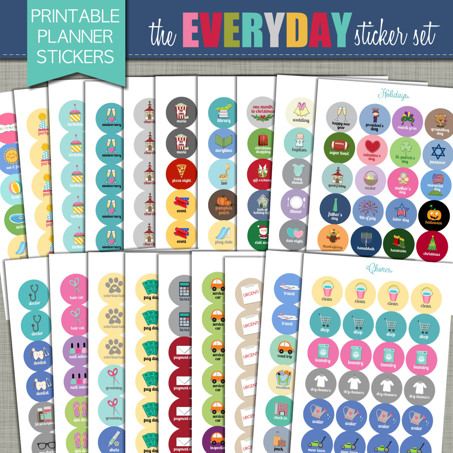 Free Calendar Sticker Printables : The polka dot posie planners Free Calendar Sticker Printables : The polka dot posie planners
