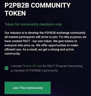 Cara mendaftar di P2PB2B exchange dan cara verifikasinya, gratis 100 Token PACT