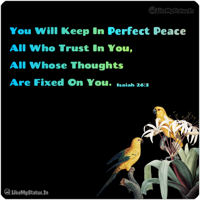 Perfect Peace... Inspirational Bible Verse...