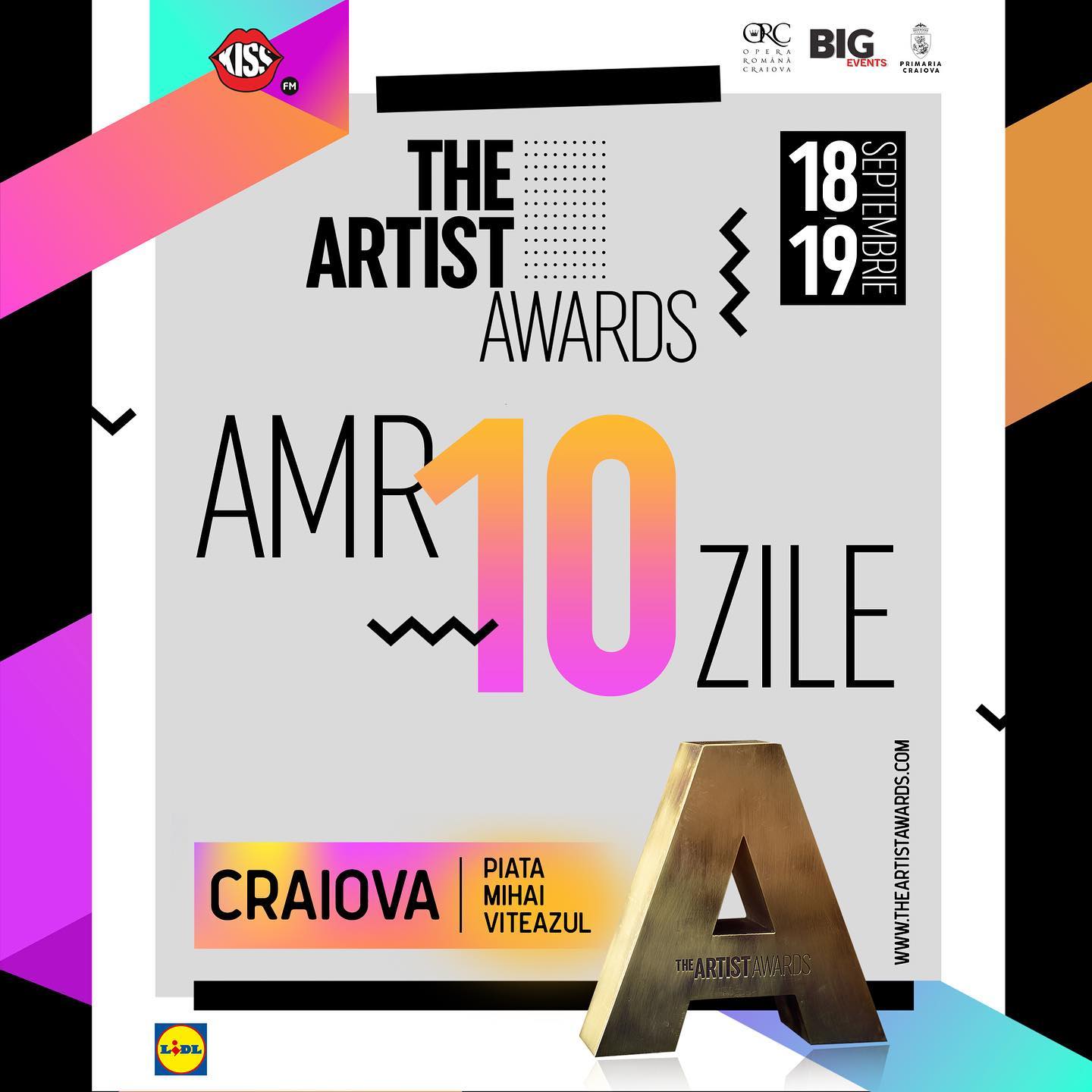The Artist Awards, la Craiova. Cine va urca pe scena din Piaţa „Mihai Viteazu“