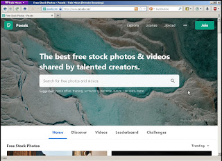 Tangkapan layar salah satu situs penyedia gambar gratis, yaitu Pexels