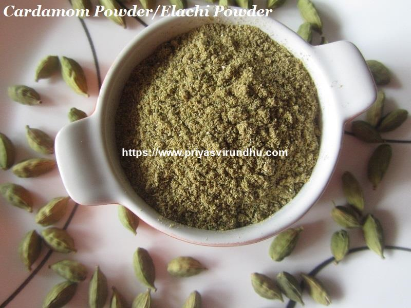 Priya's Virundhu: Cardamom Powder/Elachi Powder/How to make Cardamom ...