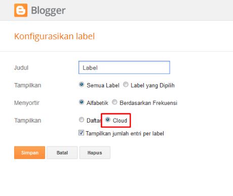 Cara Membuat Widget Label Blog Warna-Warni di Sidebar | Contoh Panduan
