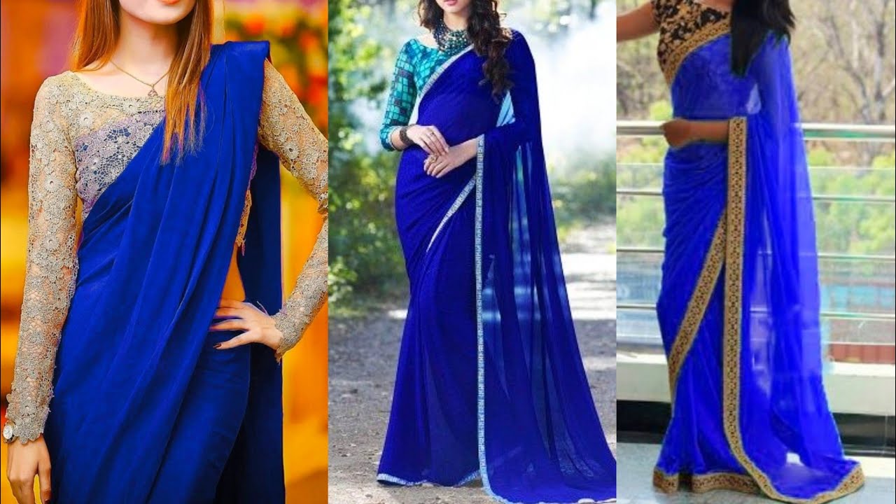 Tips for Different Styling Types of Blue Sarees with the Designer Blouse