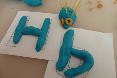Play dough to form letters