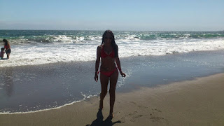 Peruana linda en la playa