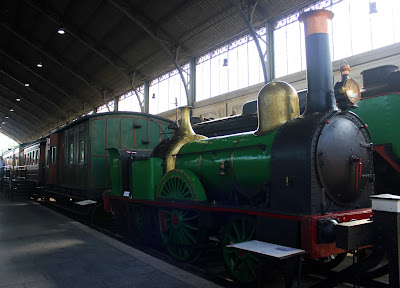 Locomotoras de vapor. Trenes antiguos. Museo del Ferrocarril de Madrid