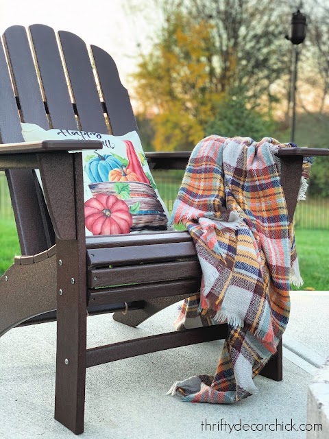 POLYWOOD chairs around fire pit