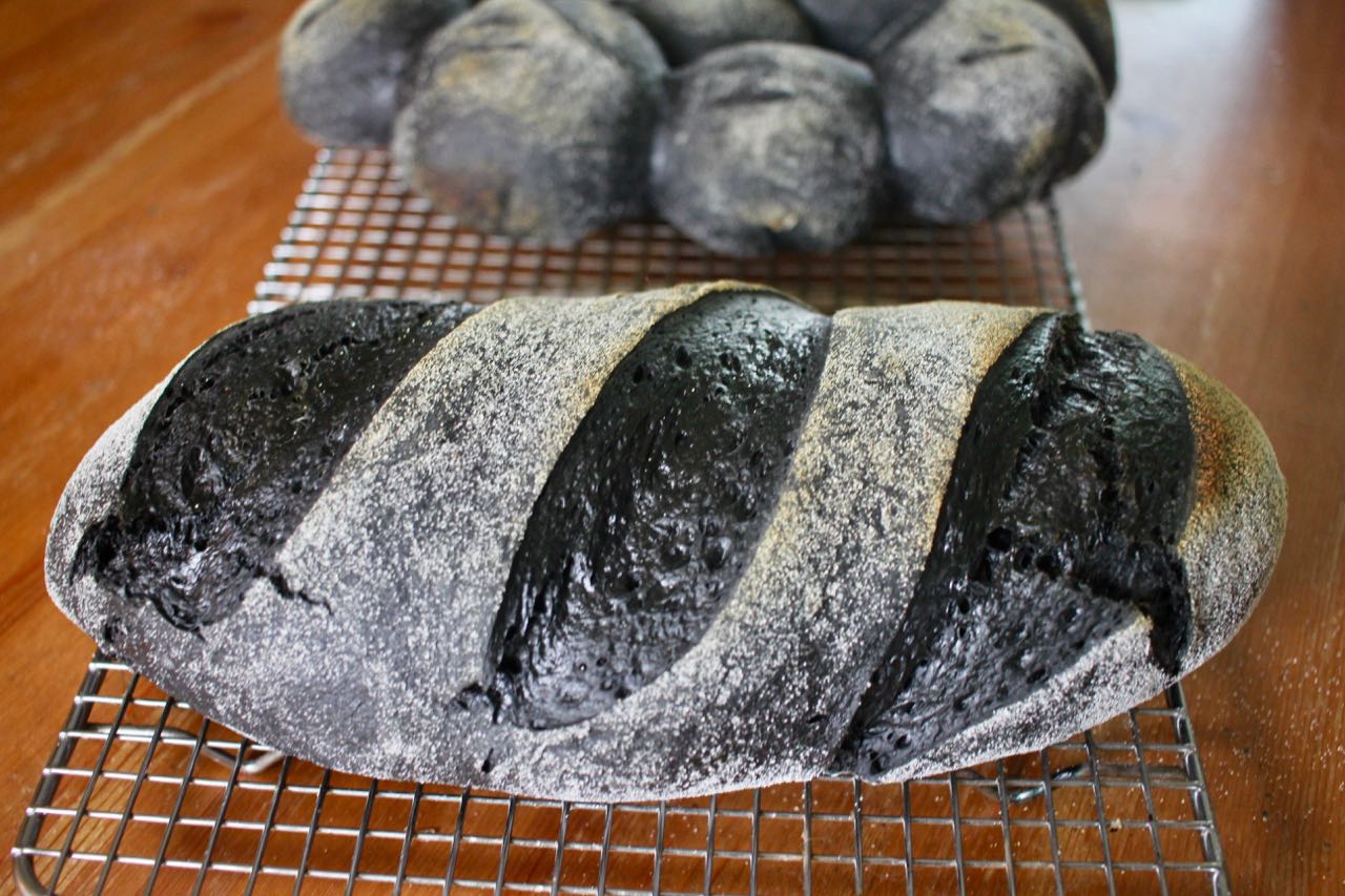 Green Gourmet Giraffe Charcoal overnight sourdough bread