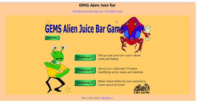 Activity 1: GEMS Alien Juice Bar | Acids and Bases