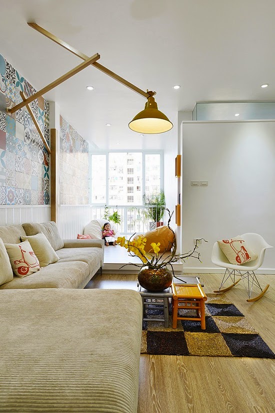 Apartamento decorado usando estampa de azulejo nos ambientes. Blog Achados de Decoração Apartamento decorado usando estampa de azulejo nos ambientes. Blog Achados de Decoração