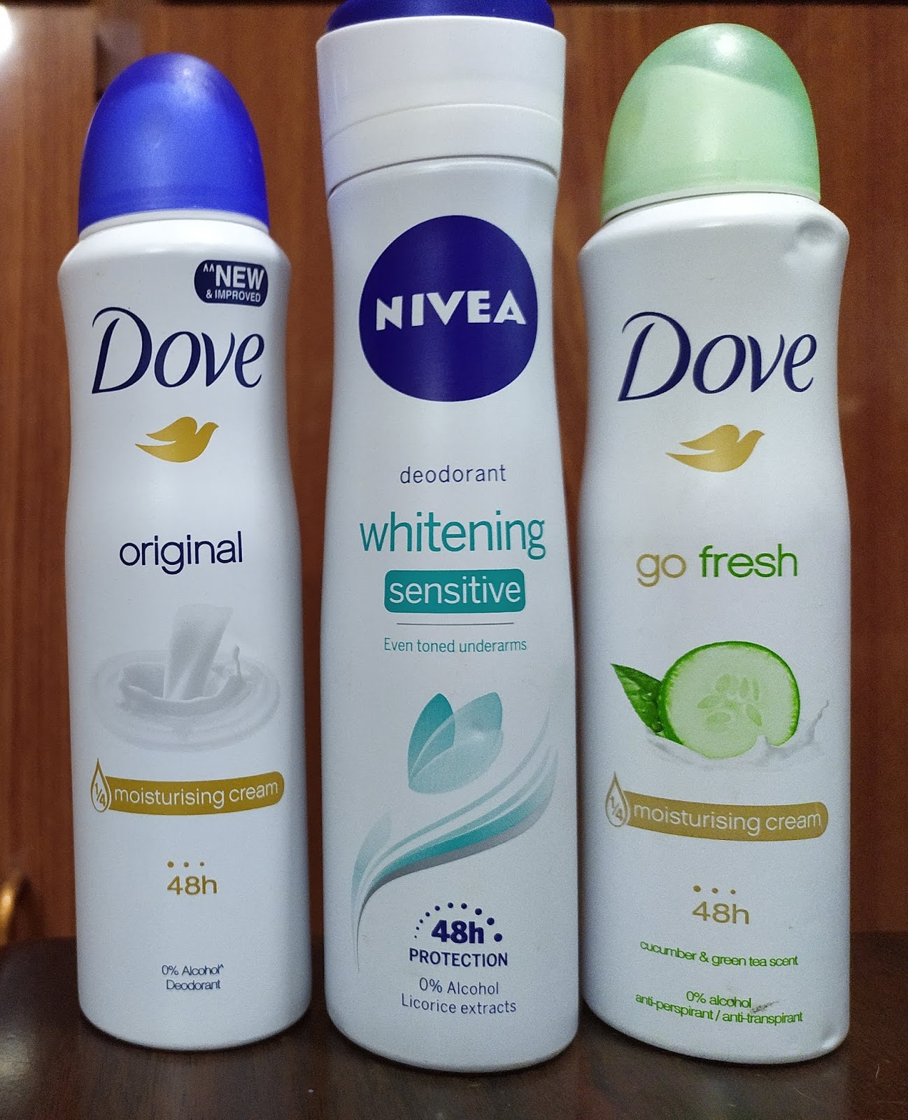 Comparing Deodorant Sprays Nivea vs. Dove Deodorant review Priya