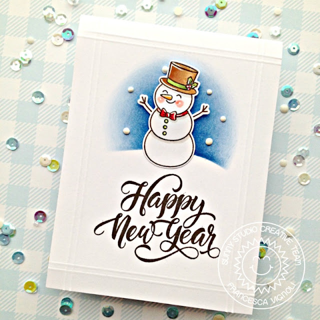 Sunny Studio Stamps: Feeling Frosty Season's Greetings New Year's Card by Franci Vignoli Sunny Studio Stamps: Feeling Frosty Season's Greetings New Year's Card by Franci Vignoli