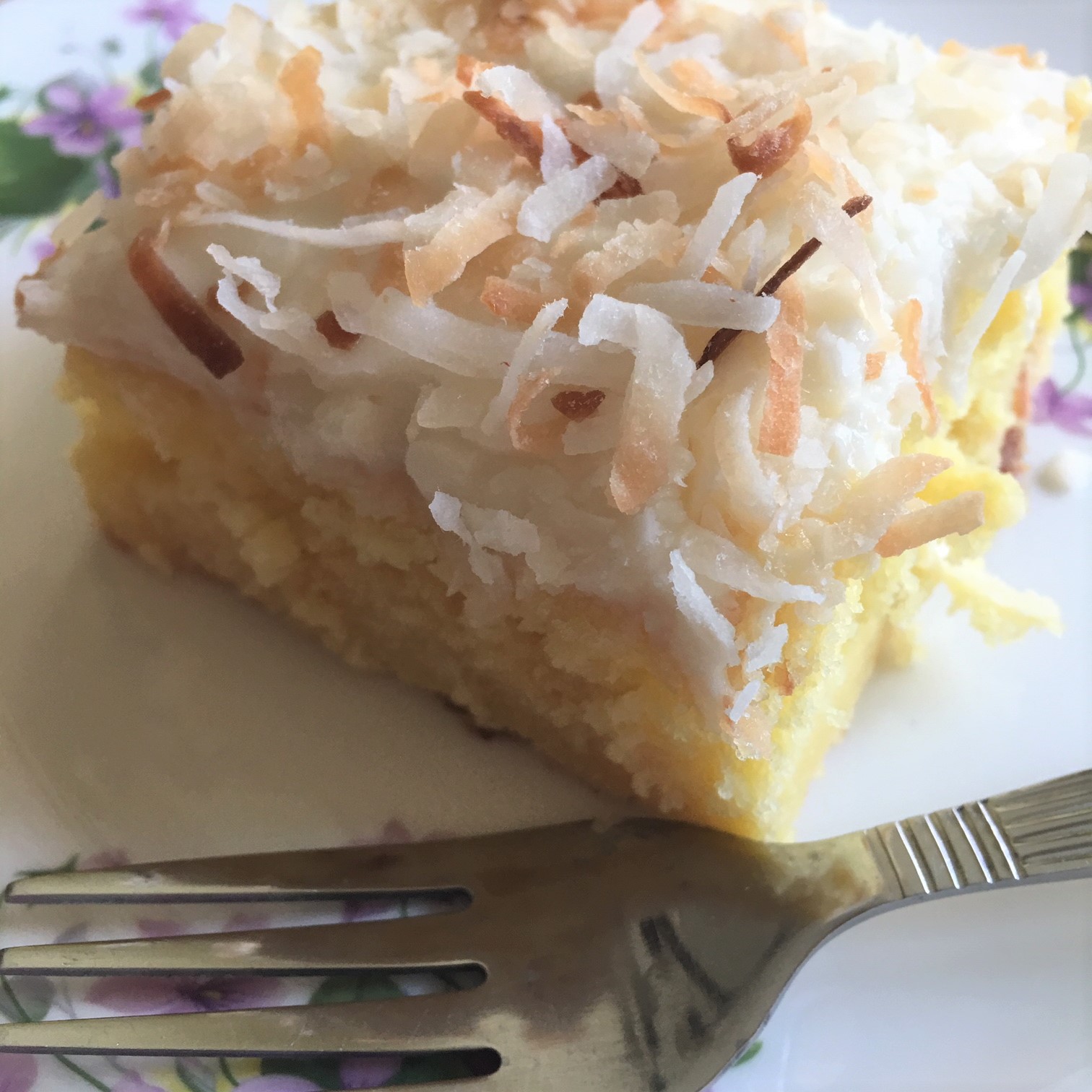 The Harris Sisters Toasted Coconut Sour Cream Cake