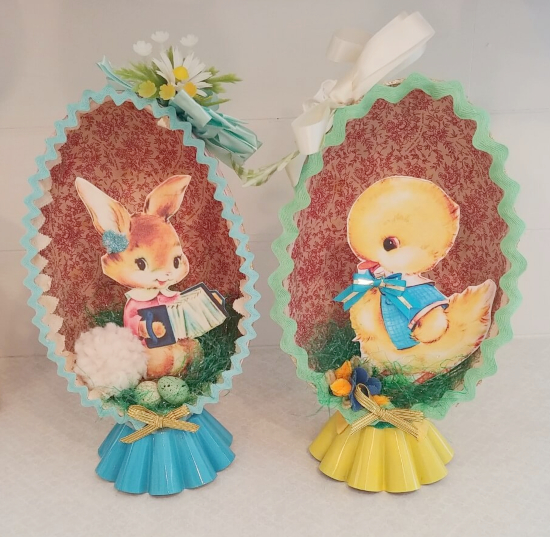 Upcycled Vintage Easter Egg Diorama Little Vintage Cottage