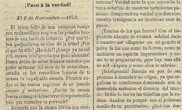 Fragmento del texto publicado en Gaceta Universal