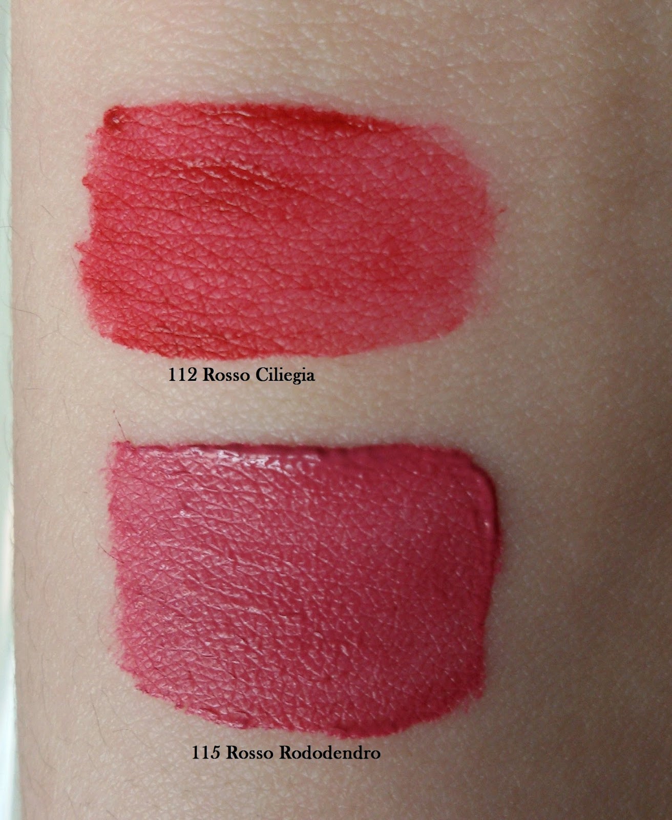 Double Touch Lipstick 112 e 115 swatch