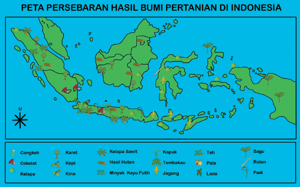 Peta Persebaran Pertanian Indonesia