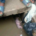 photos of new born baby dumped in the Gutters