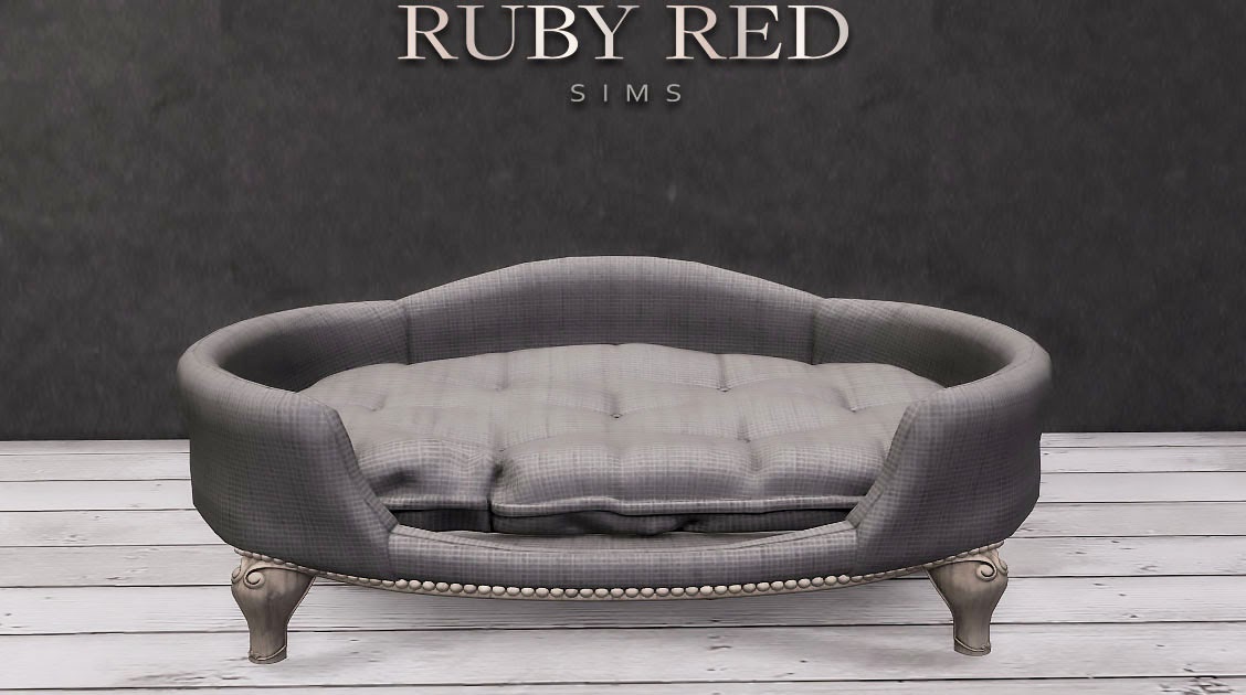 Sims 4 LORD LOU Pet Bed Set [Patreon] 安東尼寵物床組 [ Ruby's Home