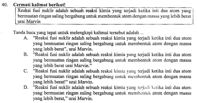Soal Dan Pembahasan Penggunaan Tanda Baca Petik Pada Kalimat Langsung Zuhri Indonesia