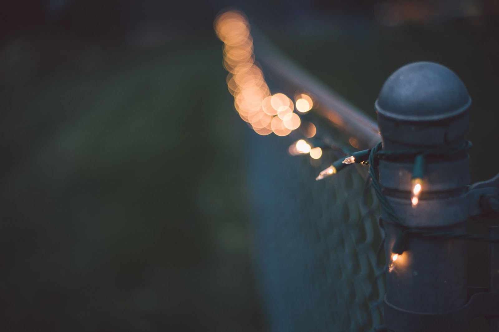 Outdoor Lights on the Fence desktop wallpaper