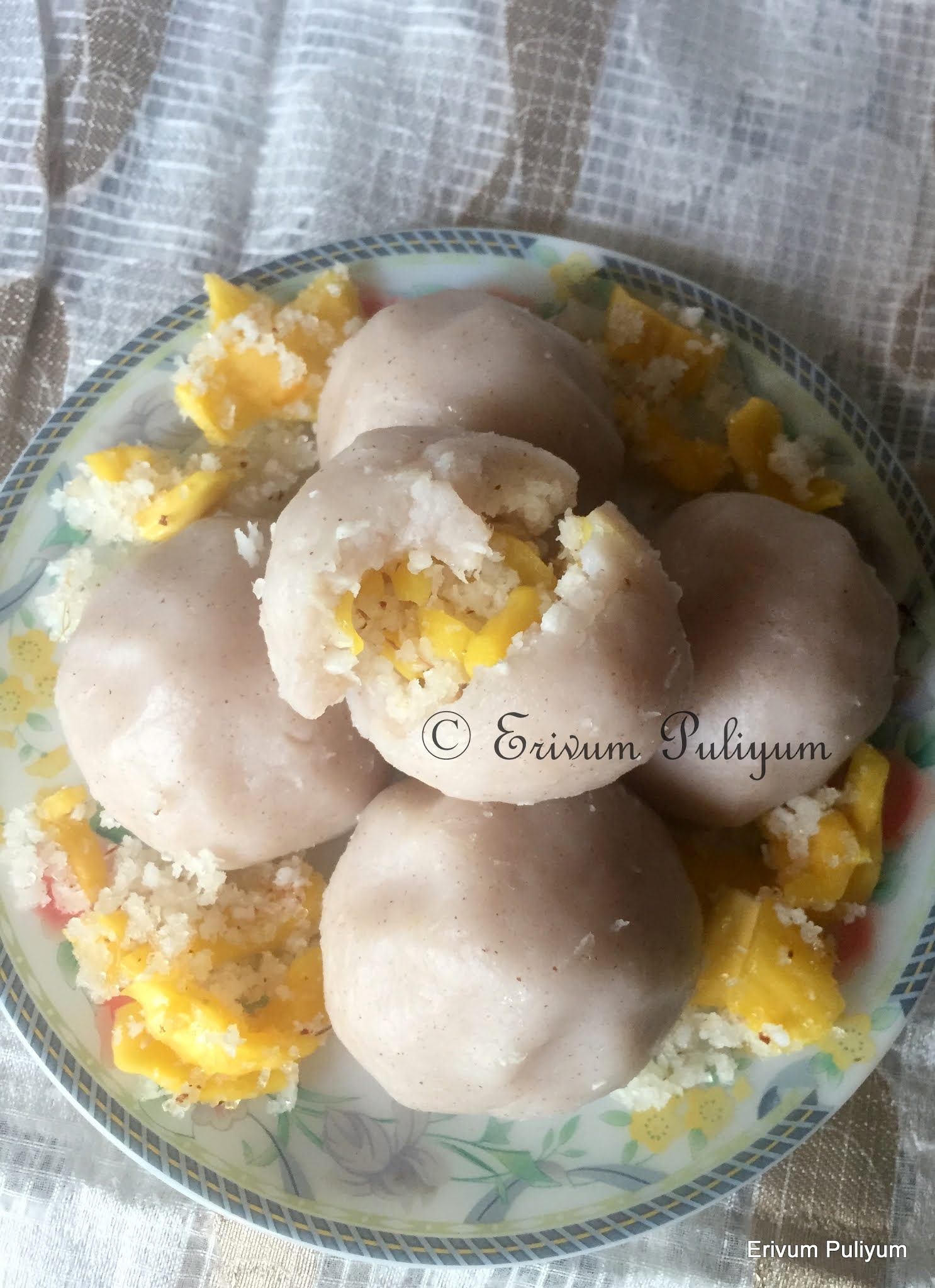 Erivum Puliyum Chakka kozhukatta Steamed Jackfruit Dumplings Step